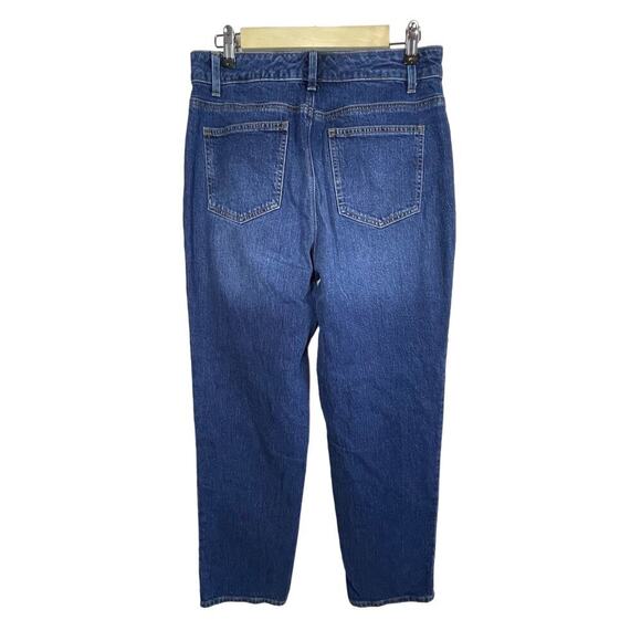 Talbots High Waist Relaxed Jeans Size 8 Blue Cotton Stretch Straight Leg - Picture 2 of 8